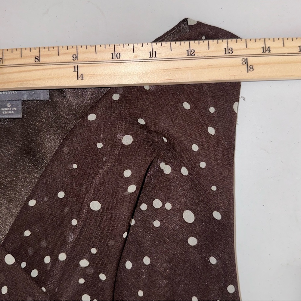 NWT Liz Claiborne Cowl Neck Dress Sz 6 Polka Dot Sleeveless MSPR $139 READ - Picture 11 of 16